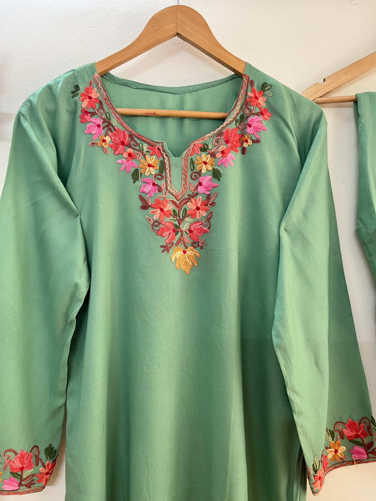 Pastel Green Cotton Cord Set (Free Size/ L)