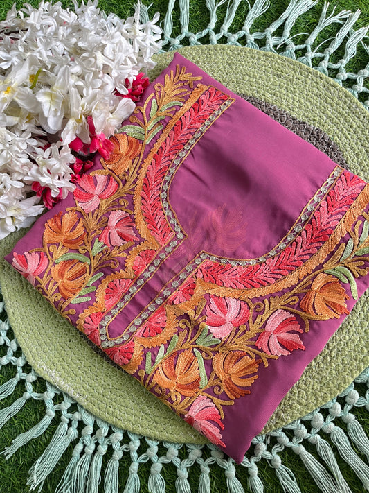 Georgette Unstitched Kashmiri Kurta