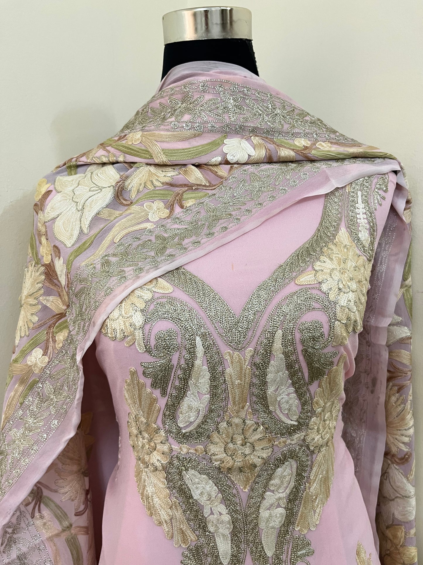 Georgette 3 Pc Aari Embroidered Suit