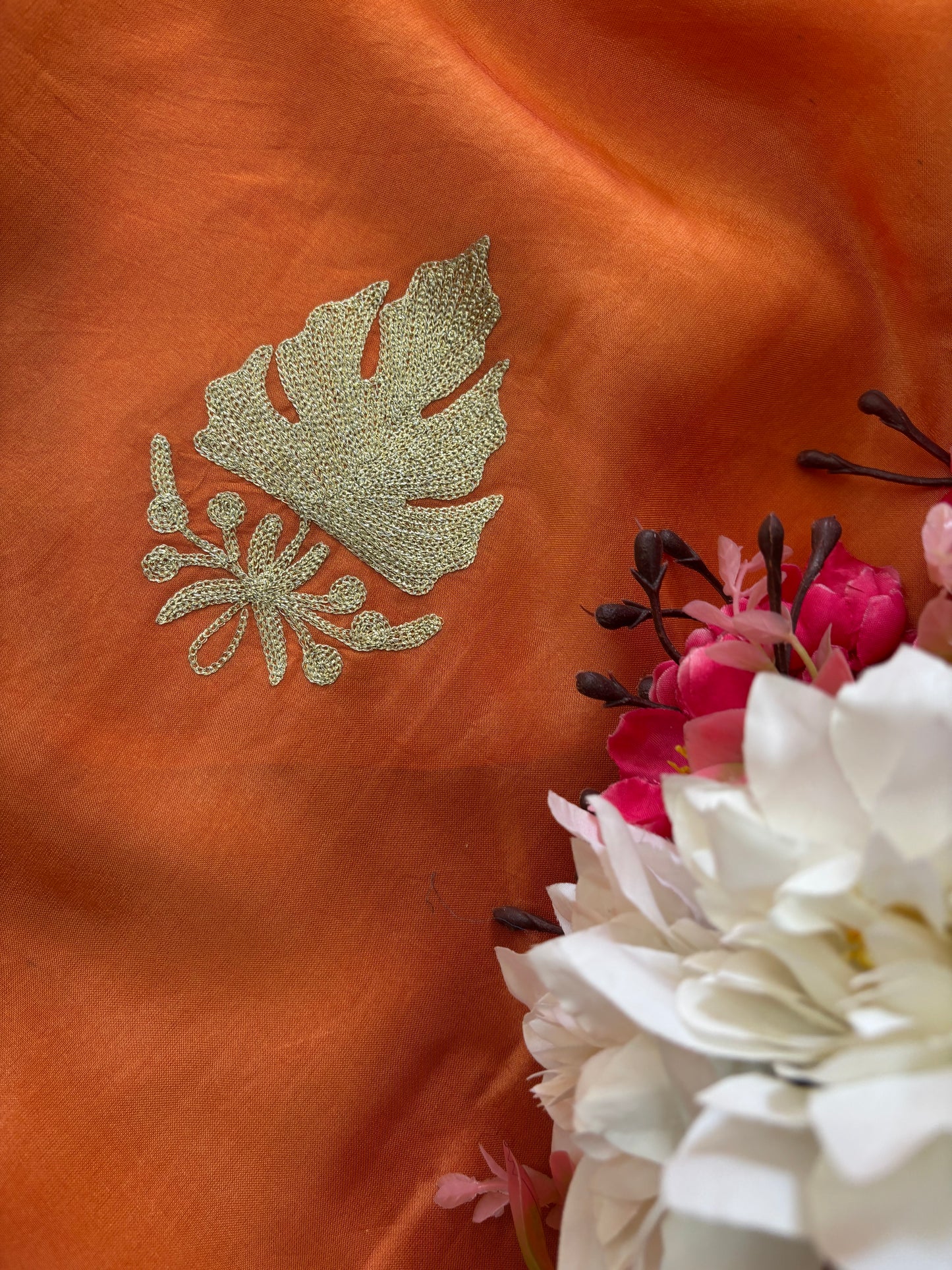 Sanam’ Peach Silk Tilla Kashmiri Suit