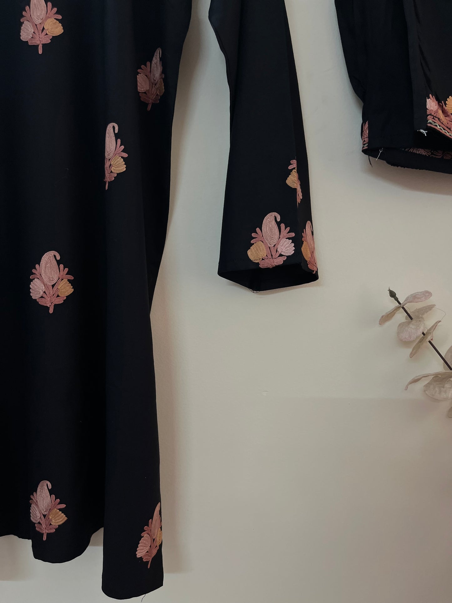 Black Cotton Cord Set (Free Size/ XL)