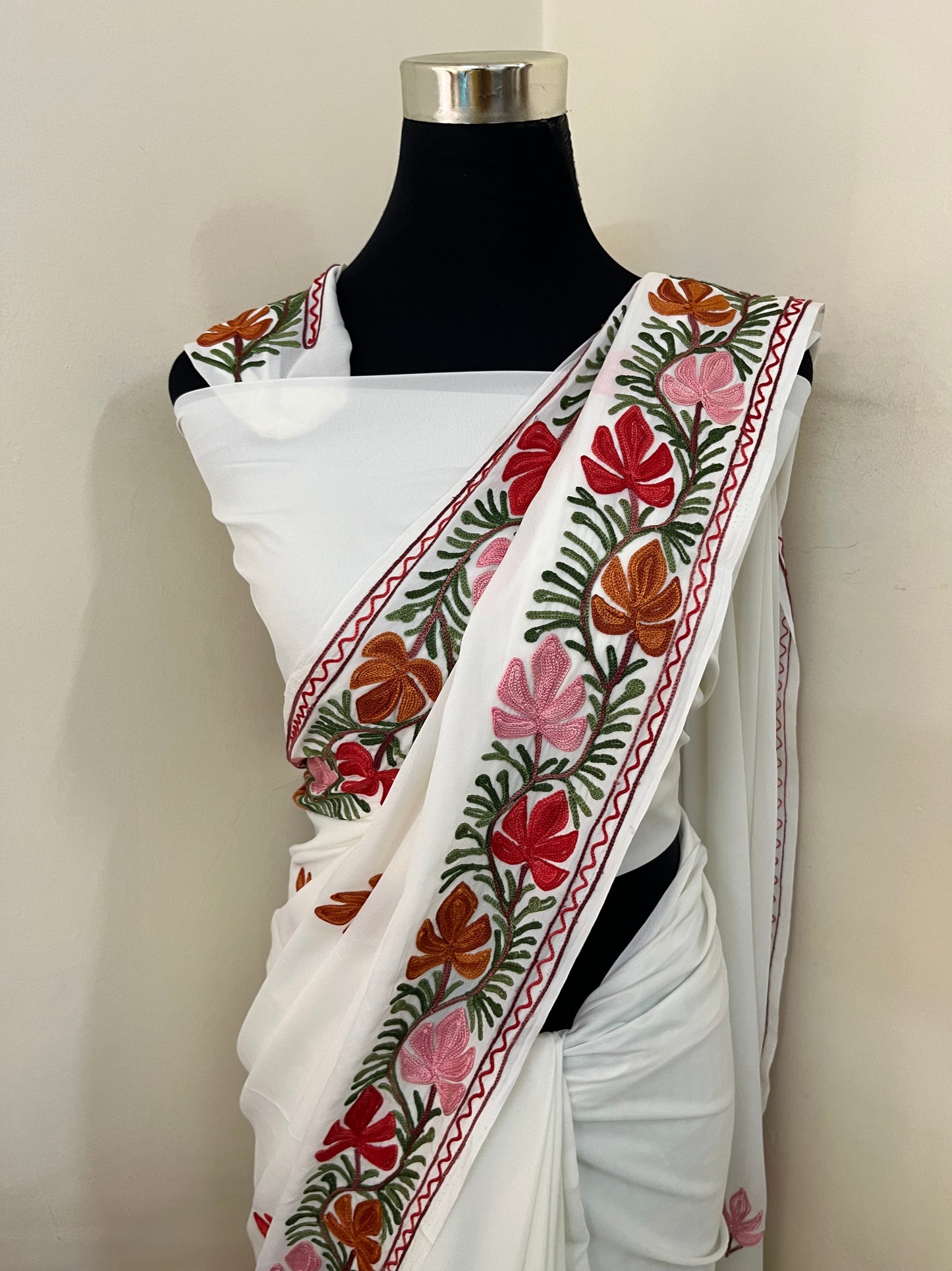 Crape Kashmiri Saree
