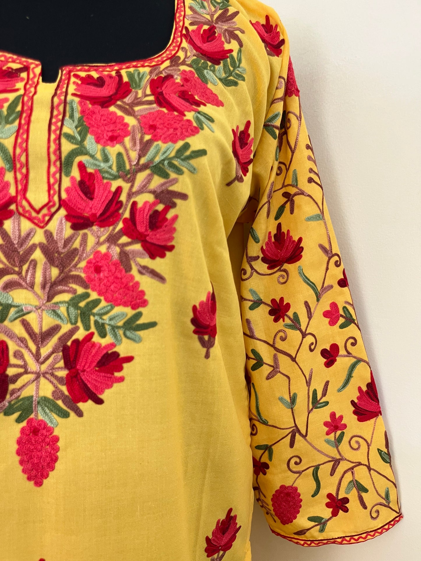 ‘Bageecha’ Cotton Stitched Aari Work Kurti (L)