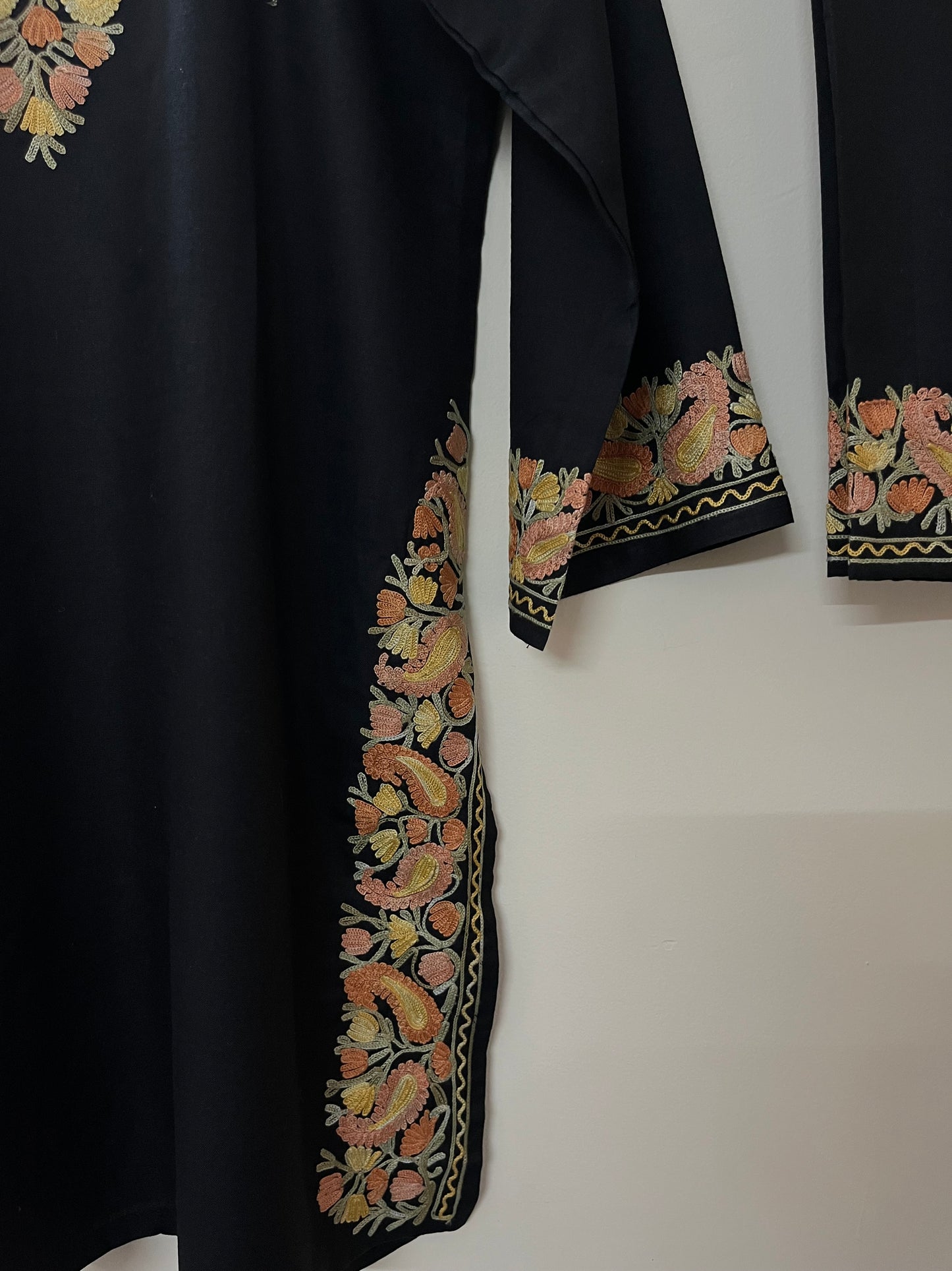 Black Cotton Stitched Co-ord Set (XL)