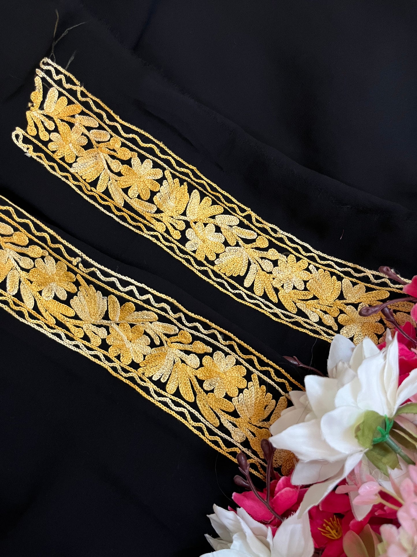 Georgette Black 3 Pc Aari Embroidered Suit Set