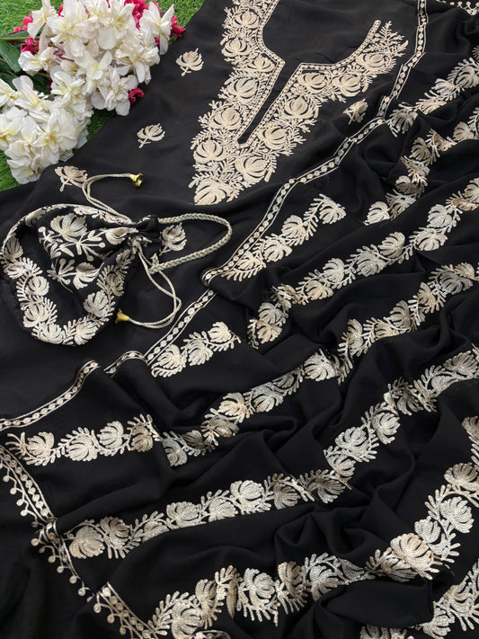 Sanam Silk Kashmiri Suit with Potli