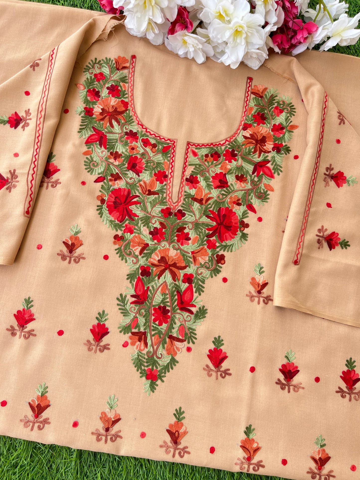 Faun Cotton Two Piece Set (Aari Embroidered)