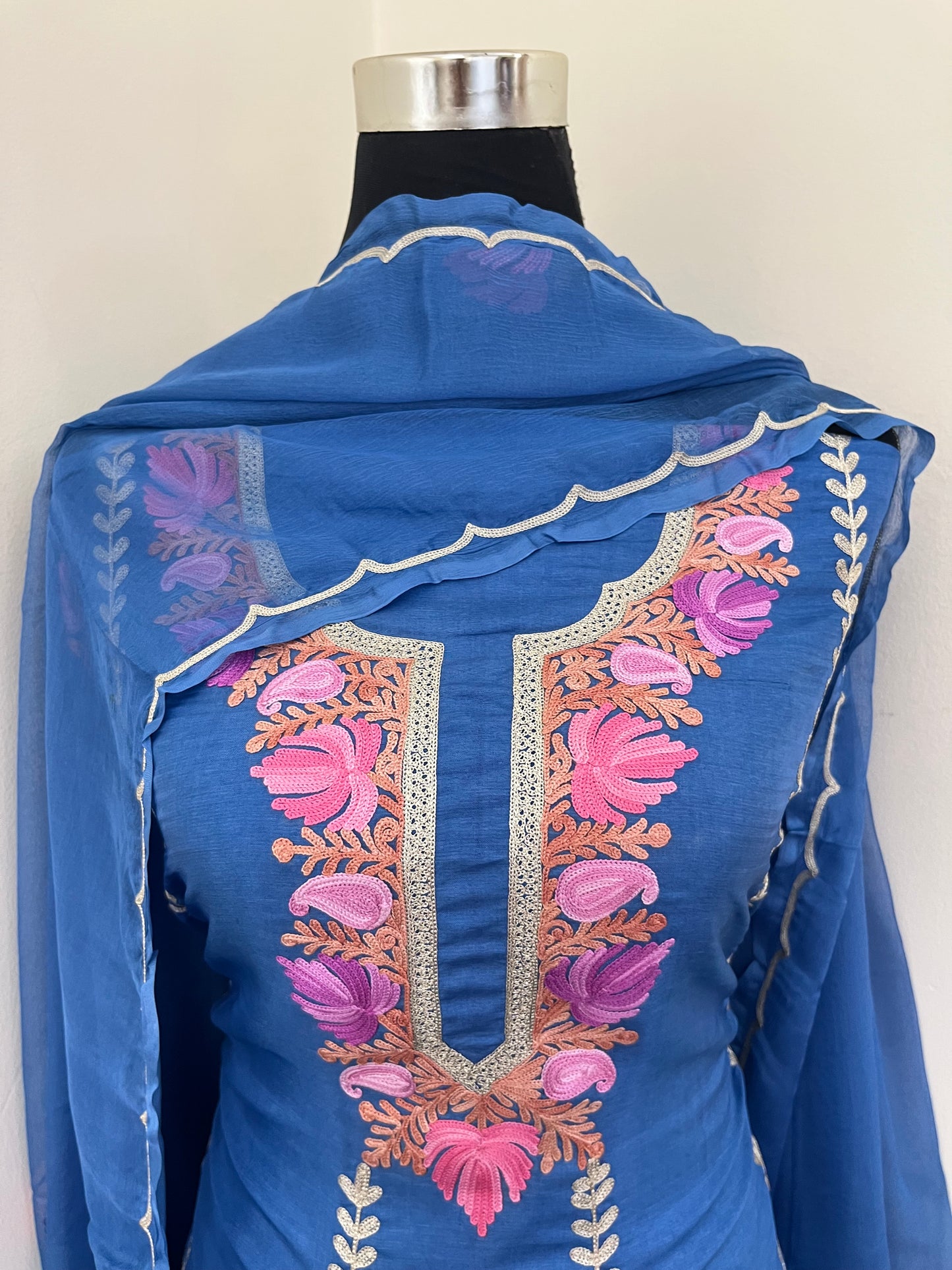 Sanam’ Silk Aari Embroidered Suit material