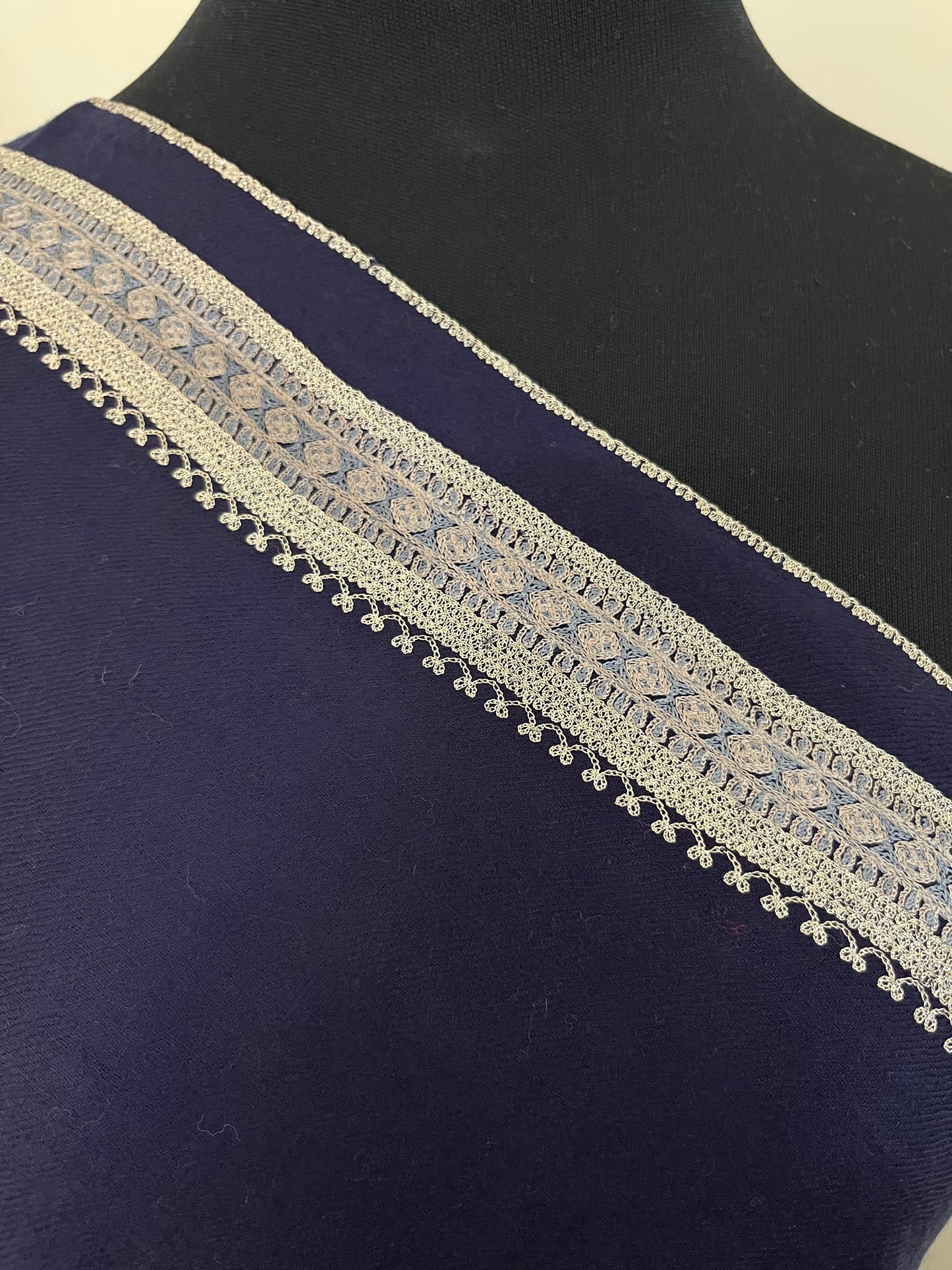 Blue Baadam Bael Kashmiri Stole