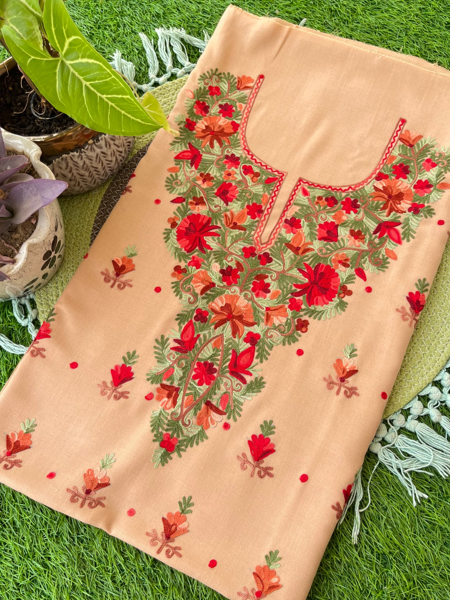 Faun Cotton Two Piece Set (Aari Embroidered)