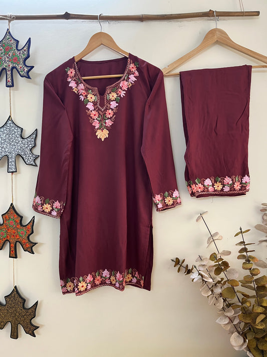 Coffee Cotton Cord Set (Free Size/ XL)