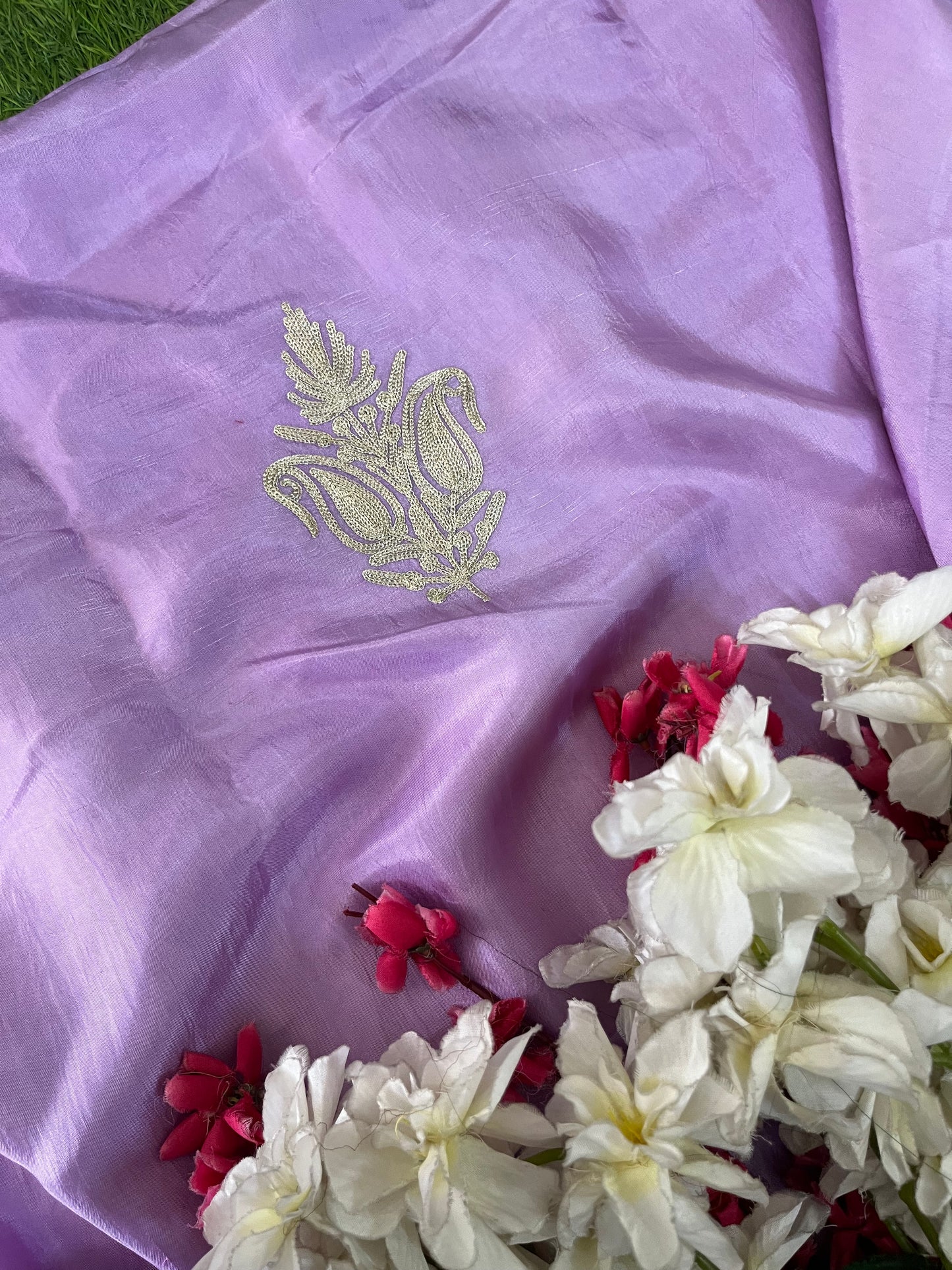 Sanam Lavender Silk Kashmiri Suit