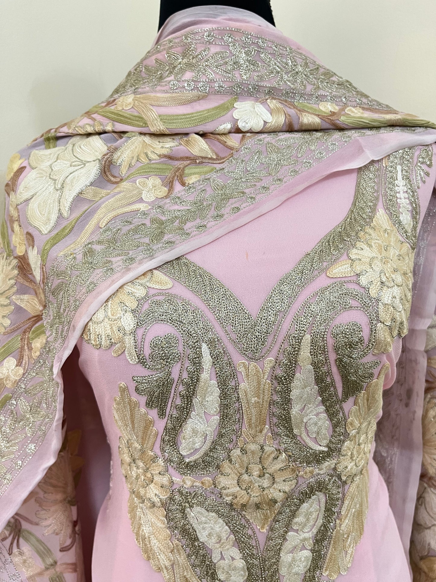 Georgette 3 Pc Aari Embroidered Suit