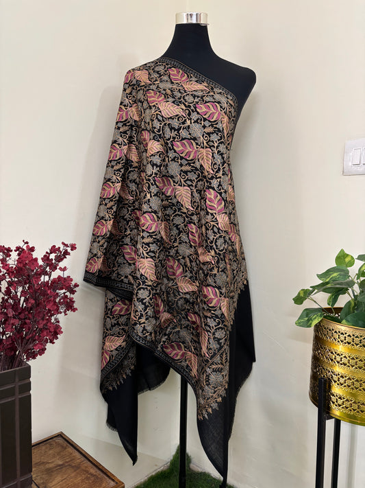 Black Chinaar Baag Kashmiri Stole