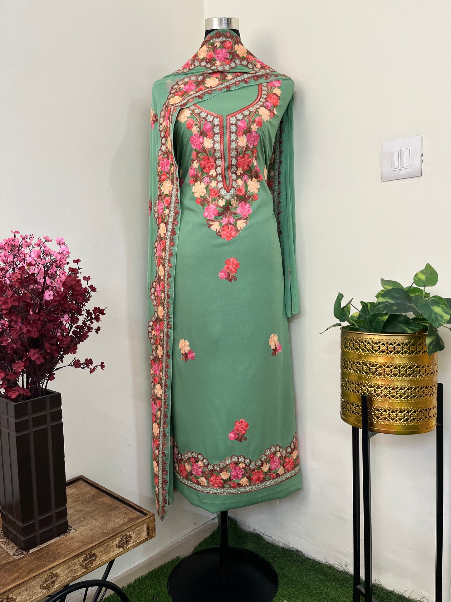 Rayon Cotton Kashmiri 3pc set