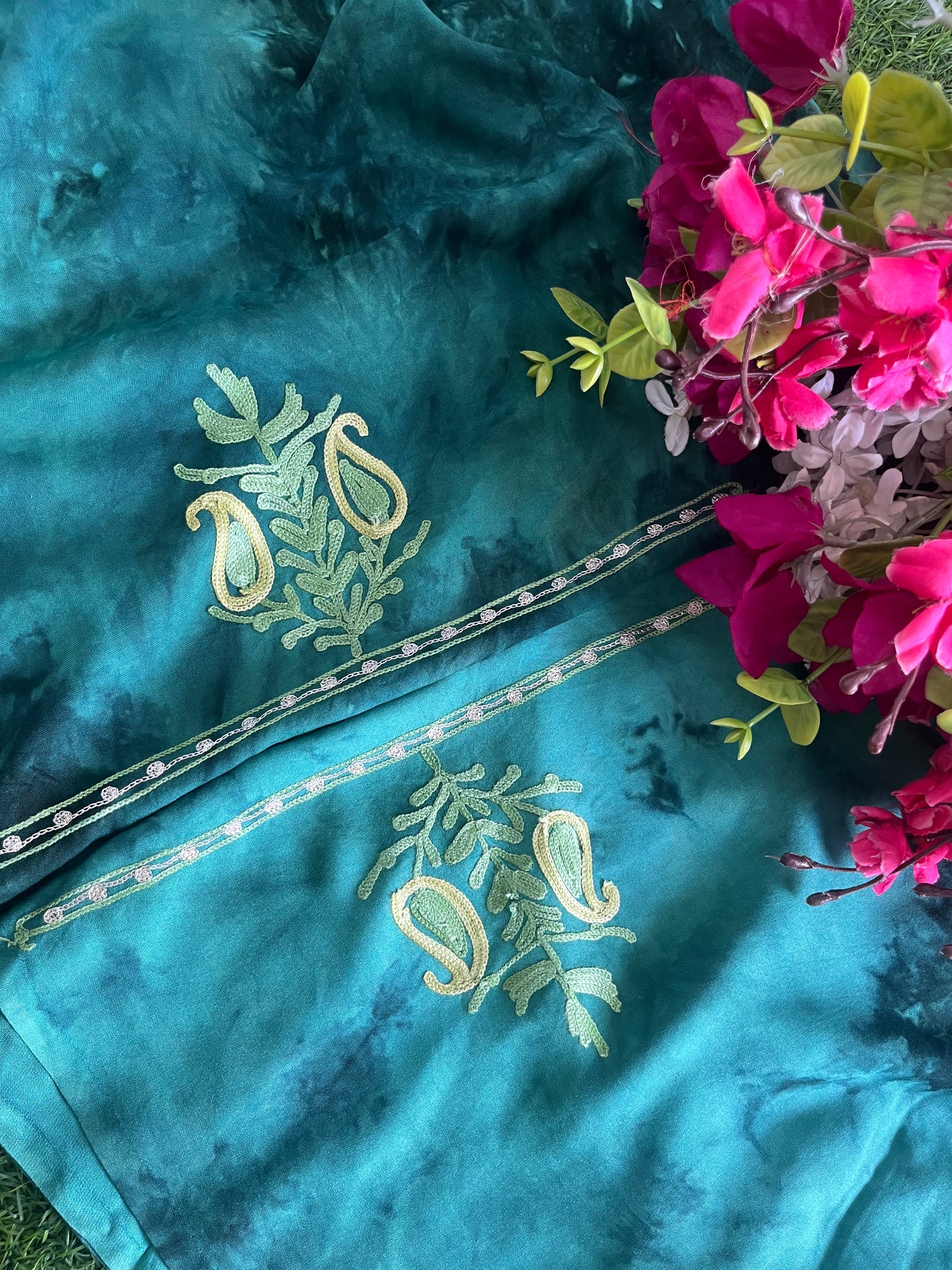 Cotton Unstitched Ty Dy Kashmiri Kurti