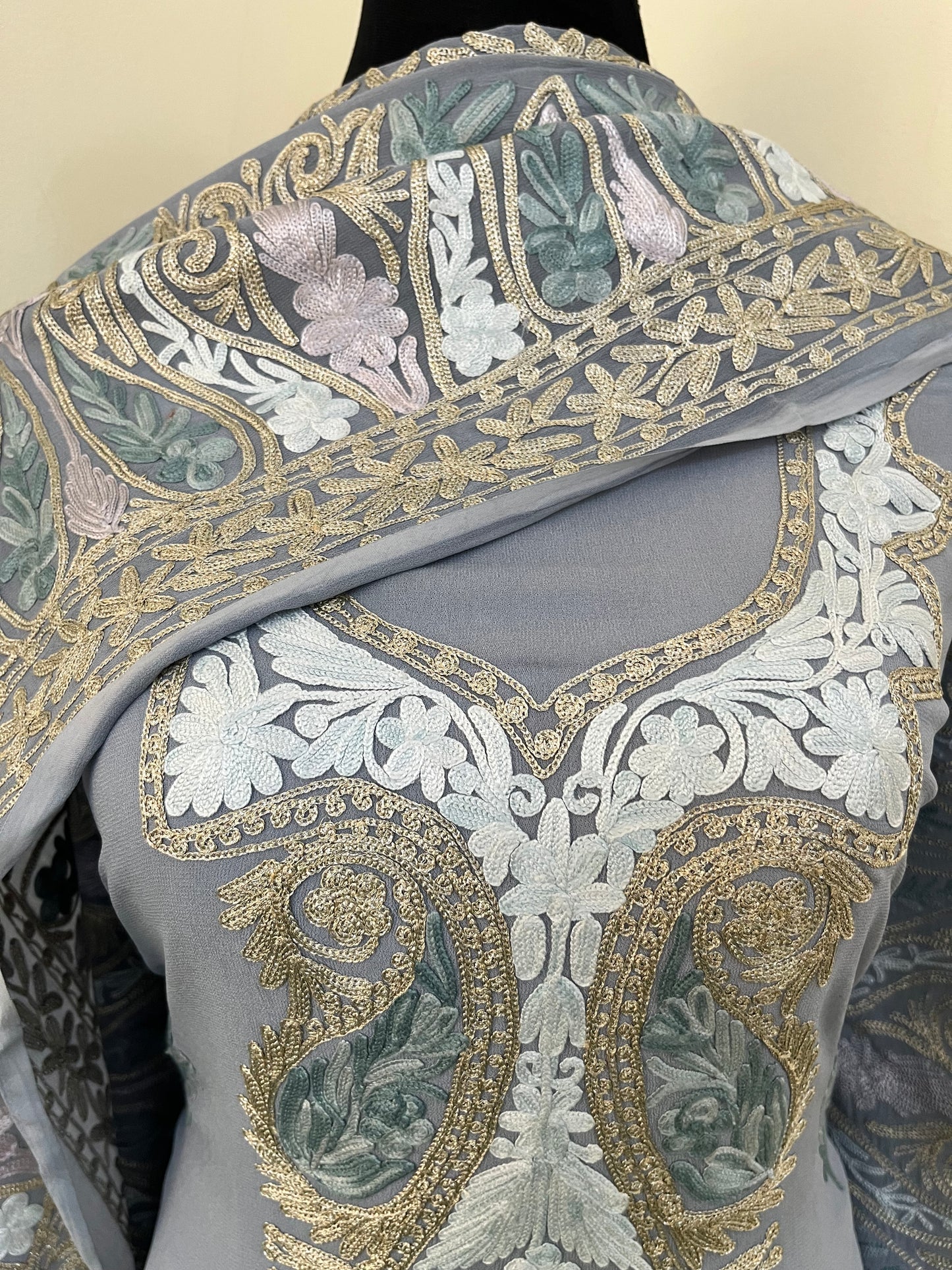 Georgette 3 Pc Aari Embroidered Suit