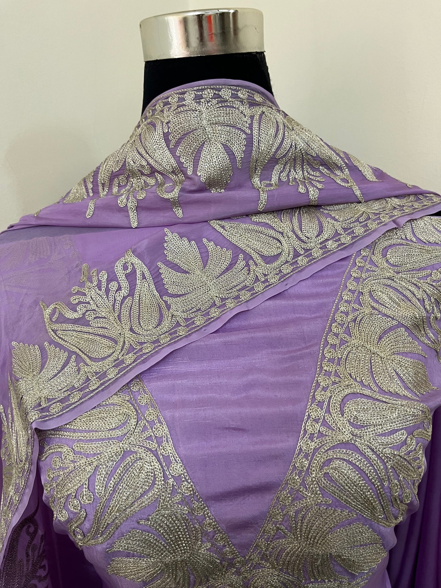 Sanam Lavender Silk Kashmiri Suit
