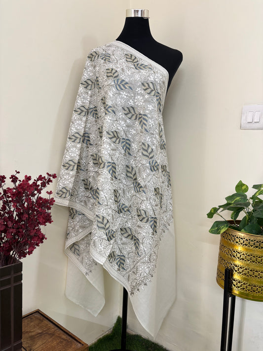 Cream Chinaar Baag Kashmiri Stole
