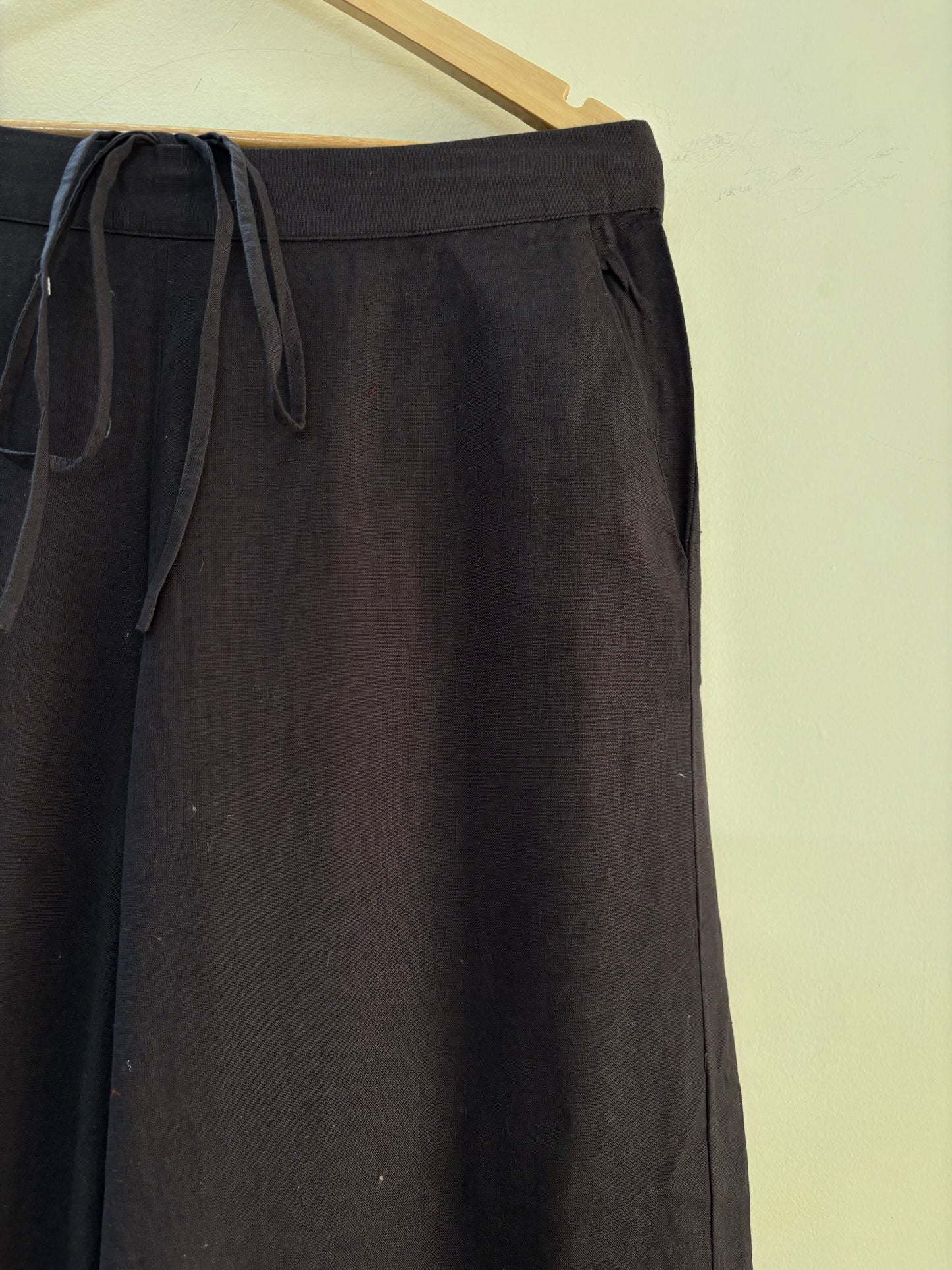 Women Charcoal Grey Wide Leg Chinar Aari Embroidered Palazzos