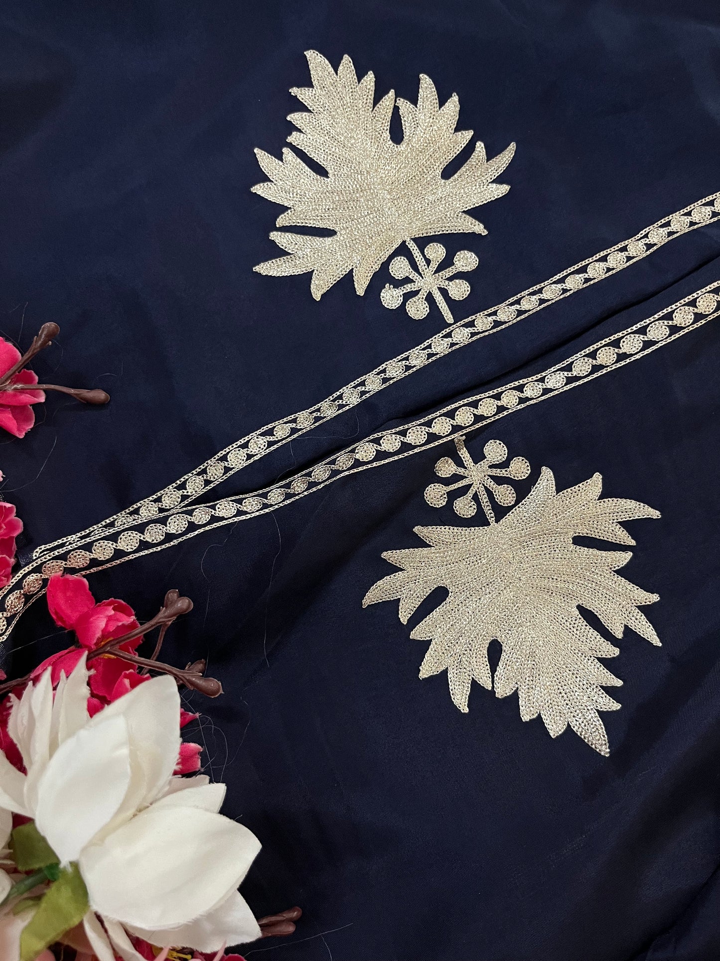 Navy Blue Sanam’ Tilla Kashmiri Silk Suit