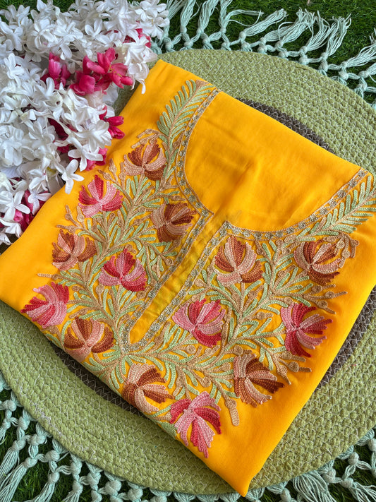 Georgette Unstitched Kashmiri Kurta