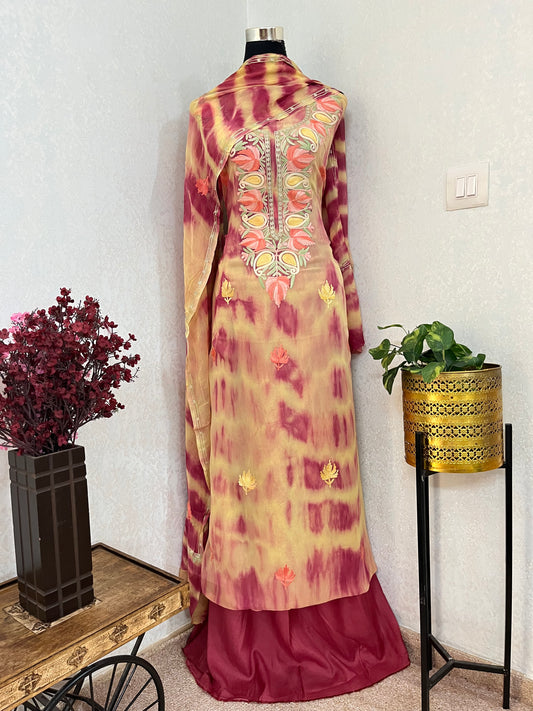Pure Georgette Ty Dy Kashmiri Suit