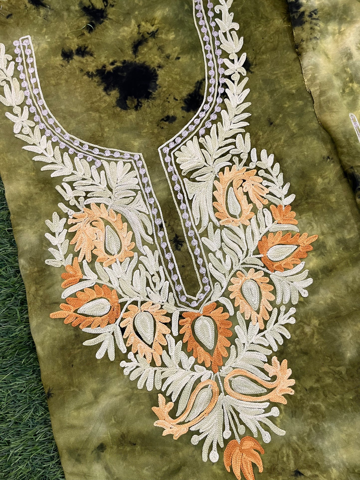 Cotton Unstitched Ty Dy Kashmiri Kurti