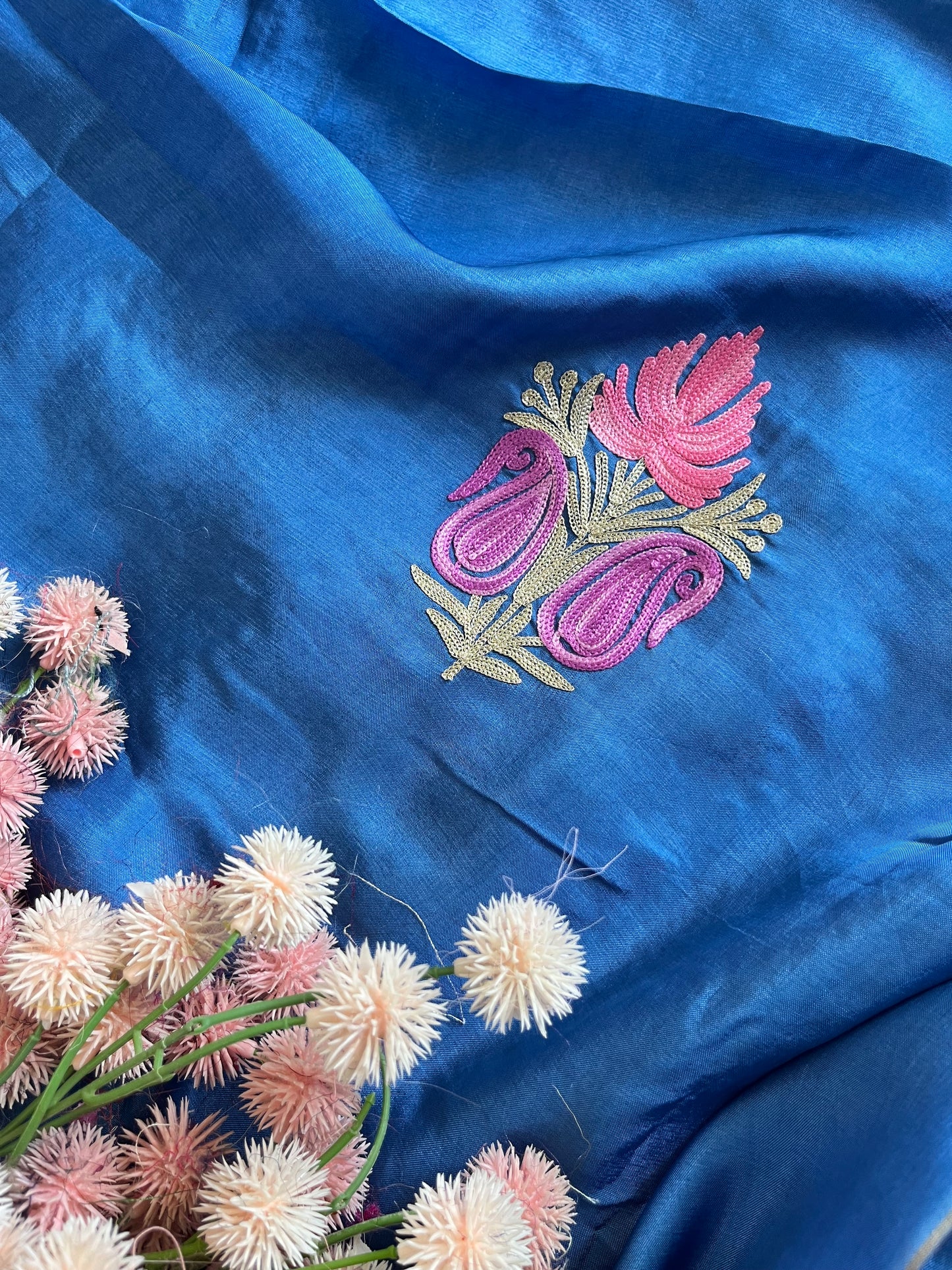 Sanam’ Silk Aari Embroidered Suit material