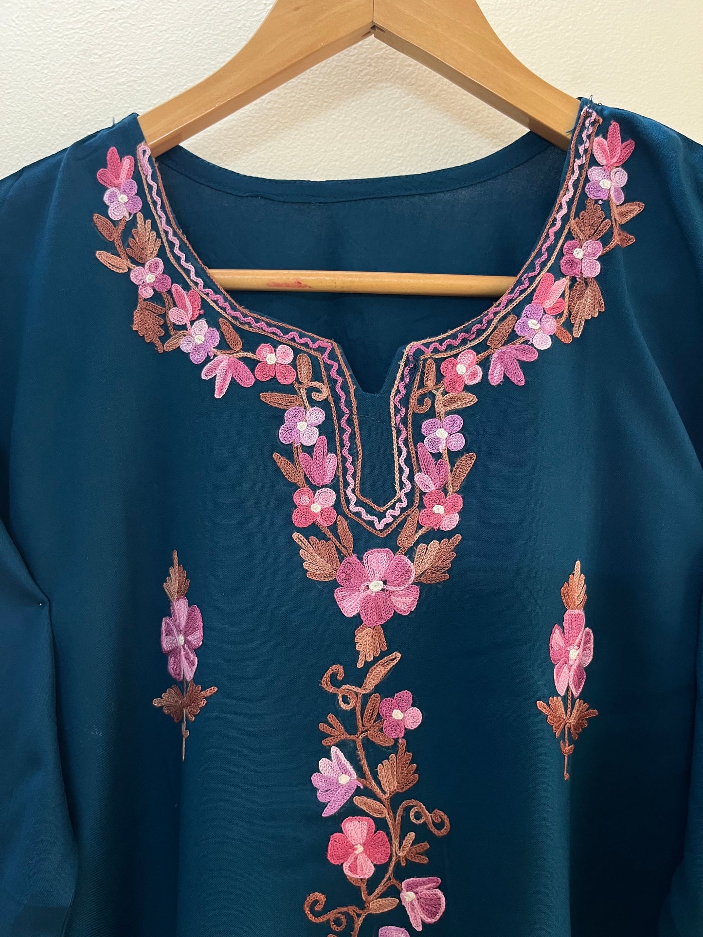 Teal Blue Cotton Cord Set (Free Size/ XL)