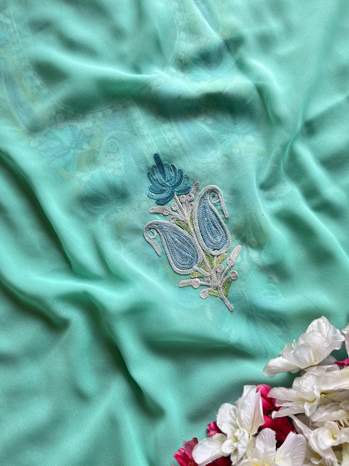 Georgette Unstitched Kashmiri Kurta