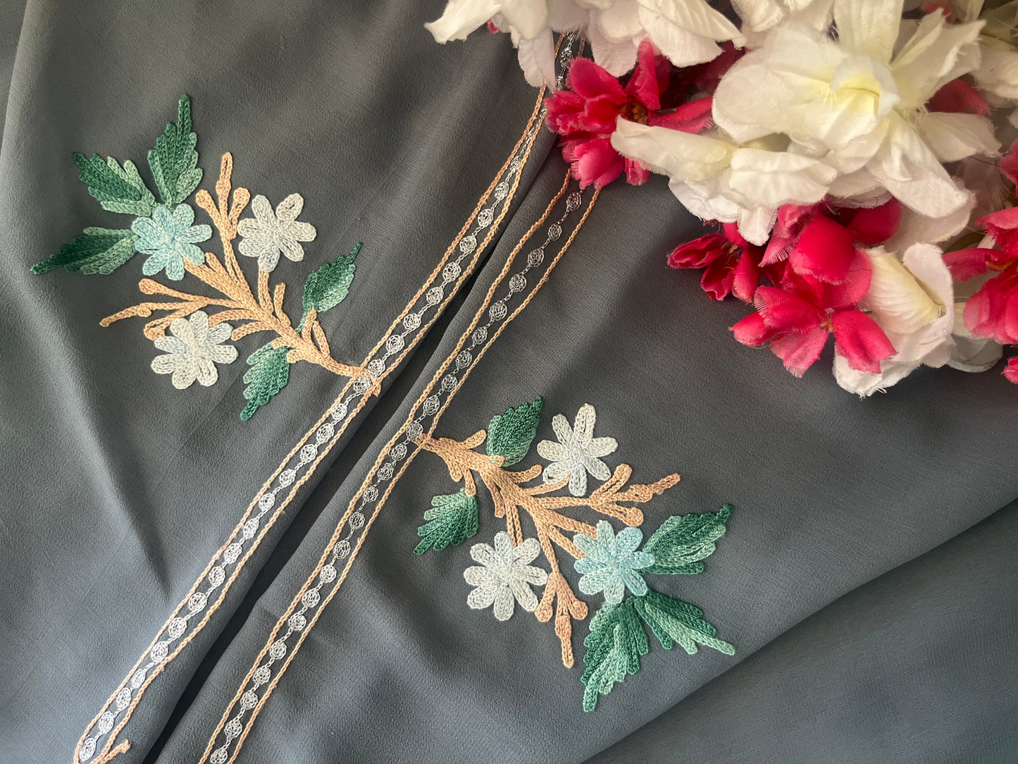Georgette Unstitched Kashmiri Kurta