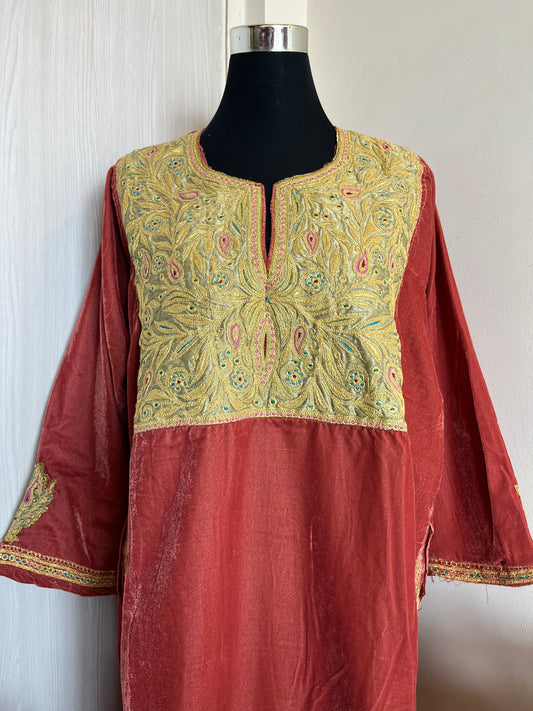 Shabab Tilla Pheran Orange Red & Green