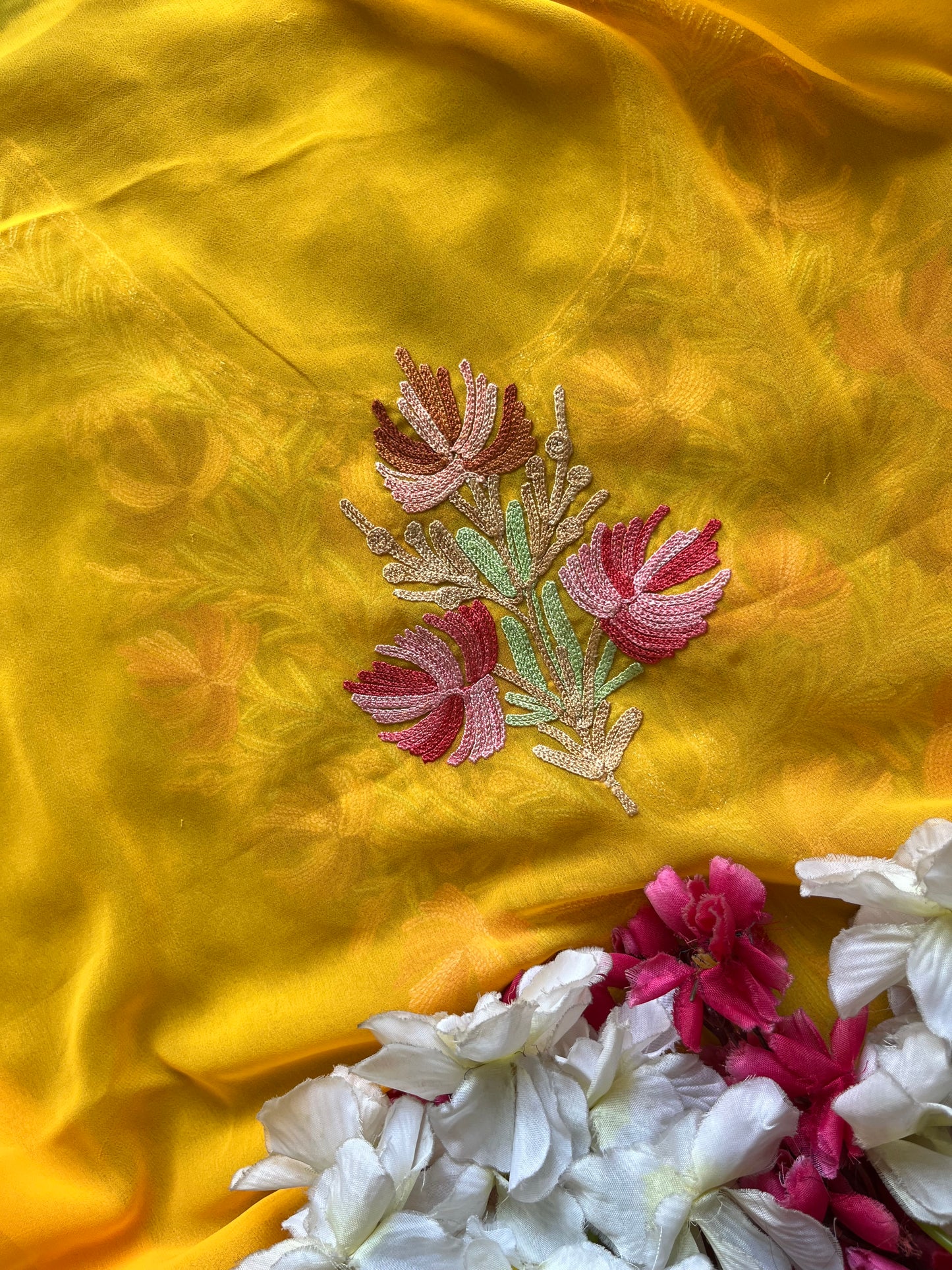 Georgette Unstitched Kashmiri Kurta