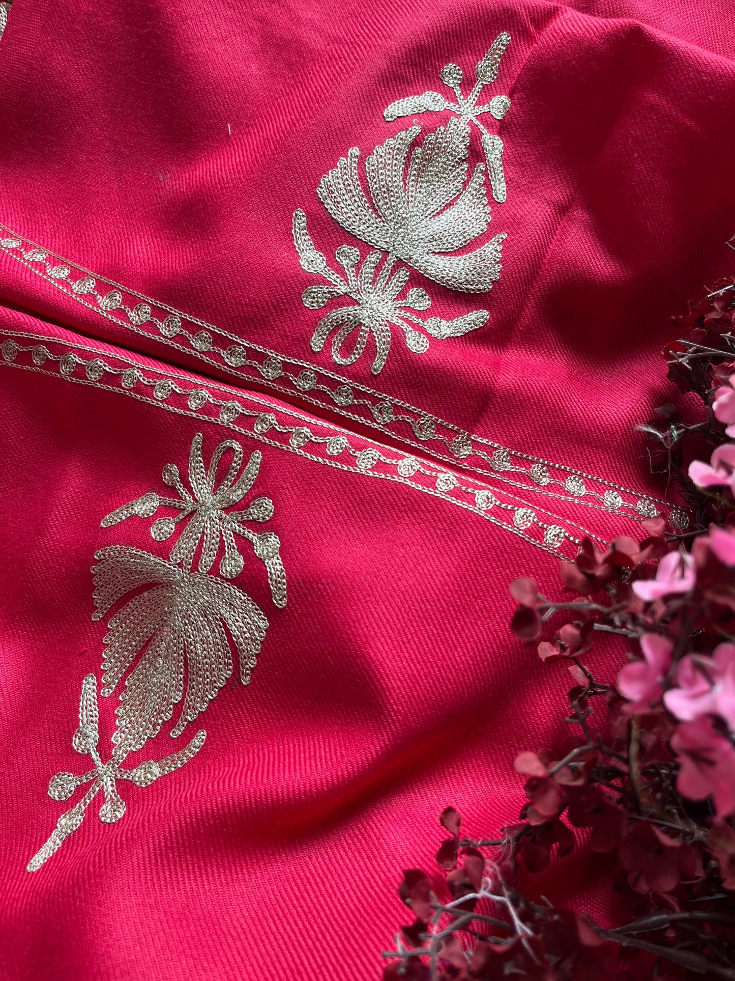 Carrot Pink Tilla Embroidered 3pc Suit Stole