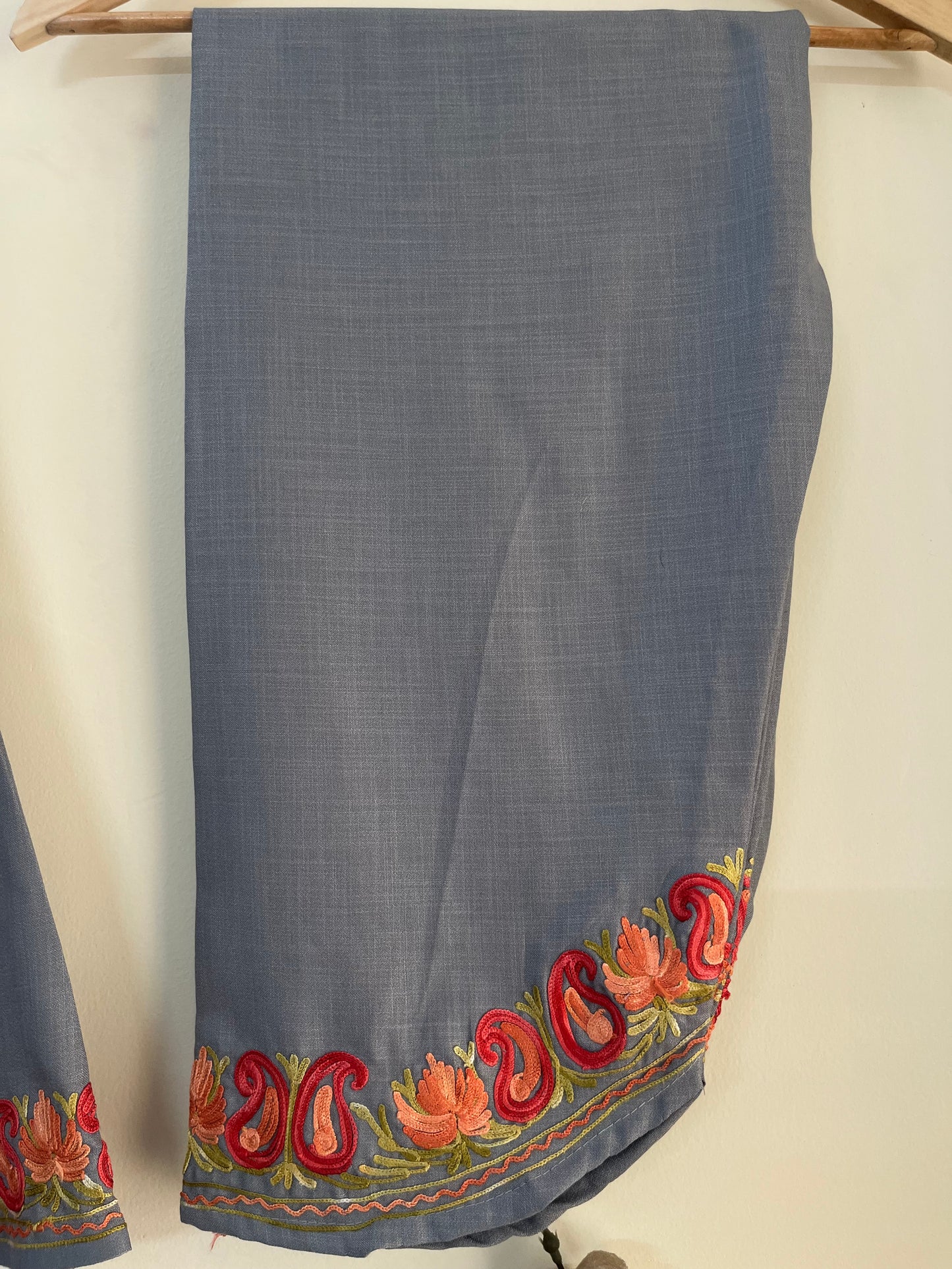 Grey Cotton Stitched Co-ord Set