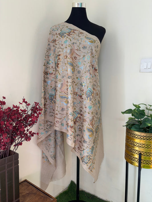Faun Haathi Baag Kashmiri Stole
