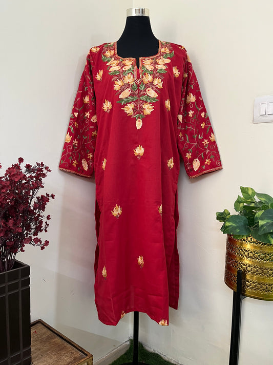‘Bageecha’ Cotton Stitched Aari Work Kurti (XL)