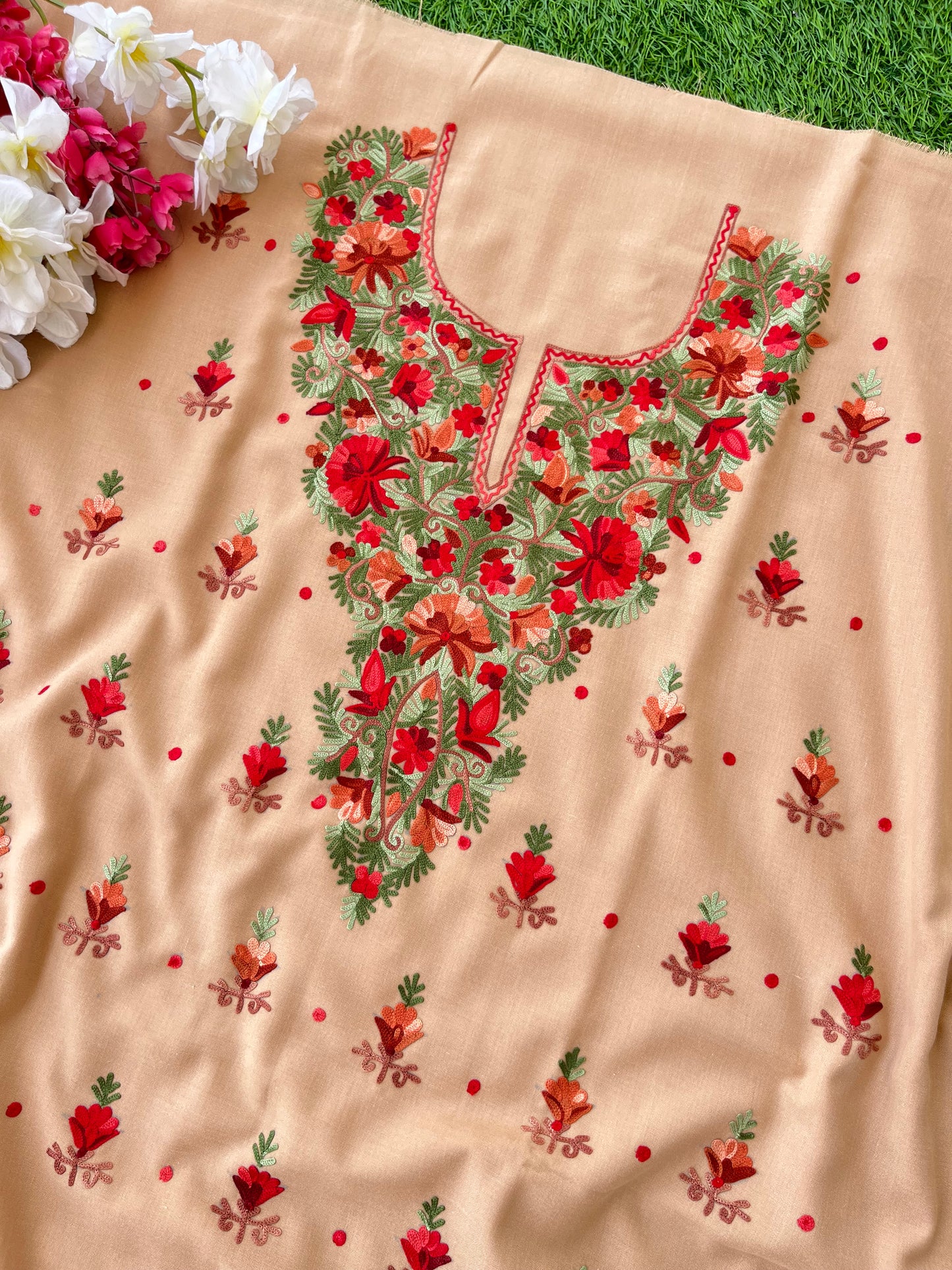 Faun Cotton Two Piece Set (Aari Embroidered)