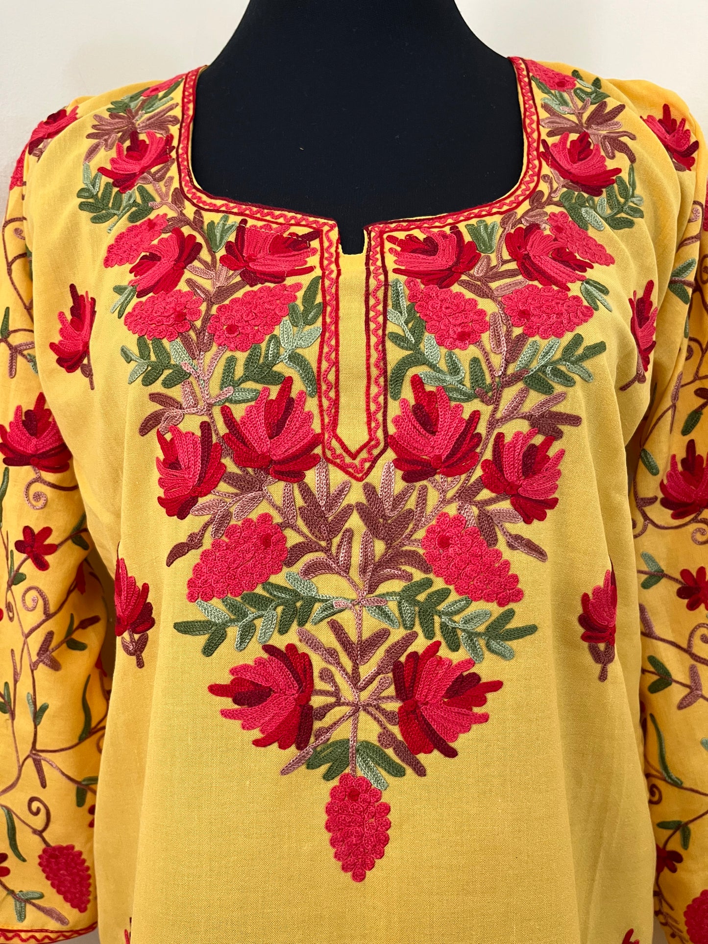 ‘Bageecha’ Cotton Stitched Aari Work Kurti (L)