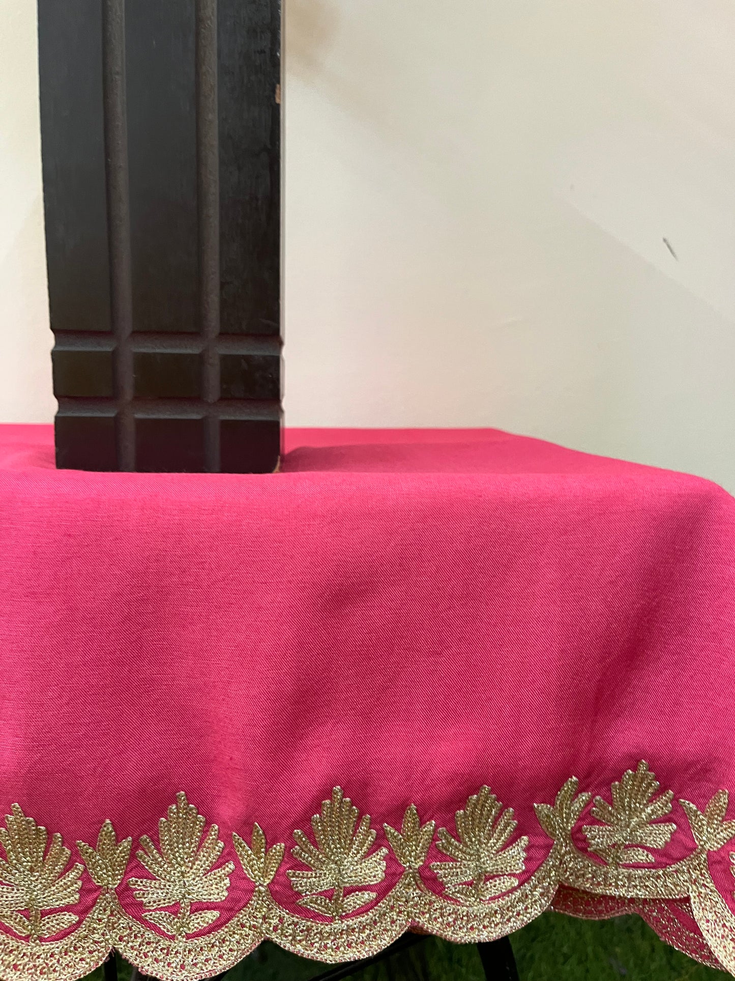 Rose Pink Sanam’ Silk Tilla Kashmiri Suit