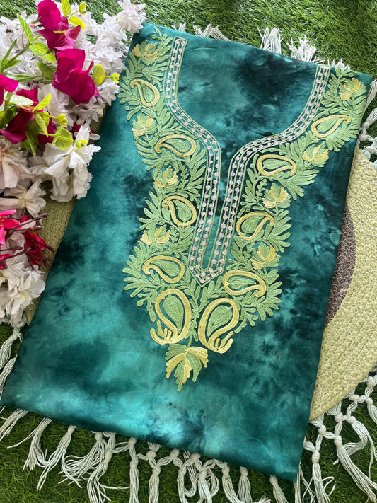 Cotton Unstitched Ty Dy Kashmiri Kurti