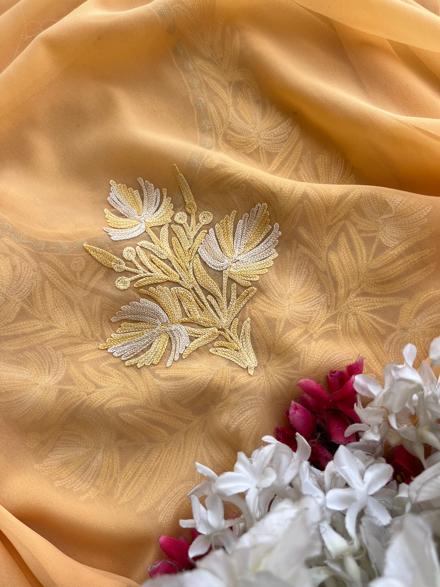 Georgette Unstitched Kashmiri Kurta