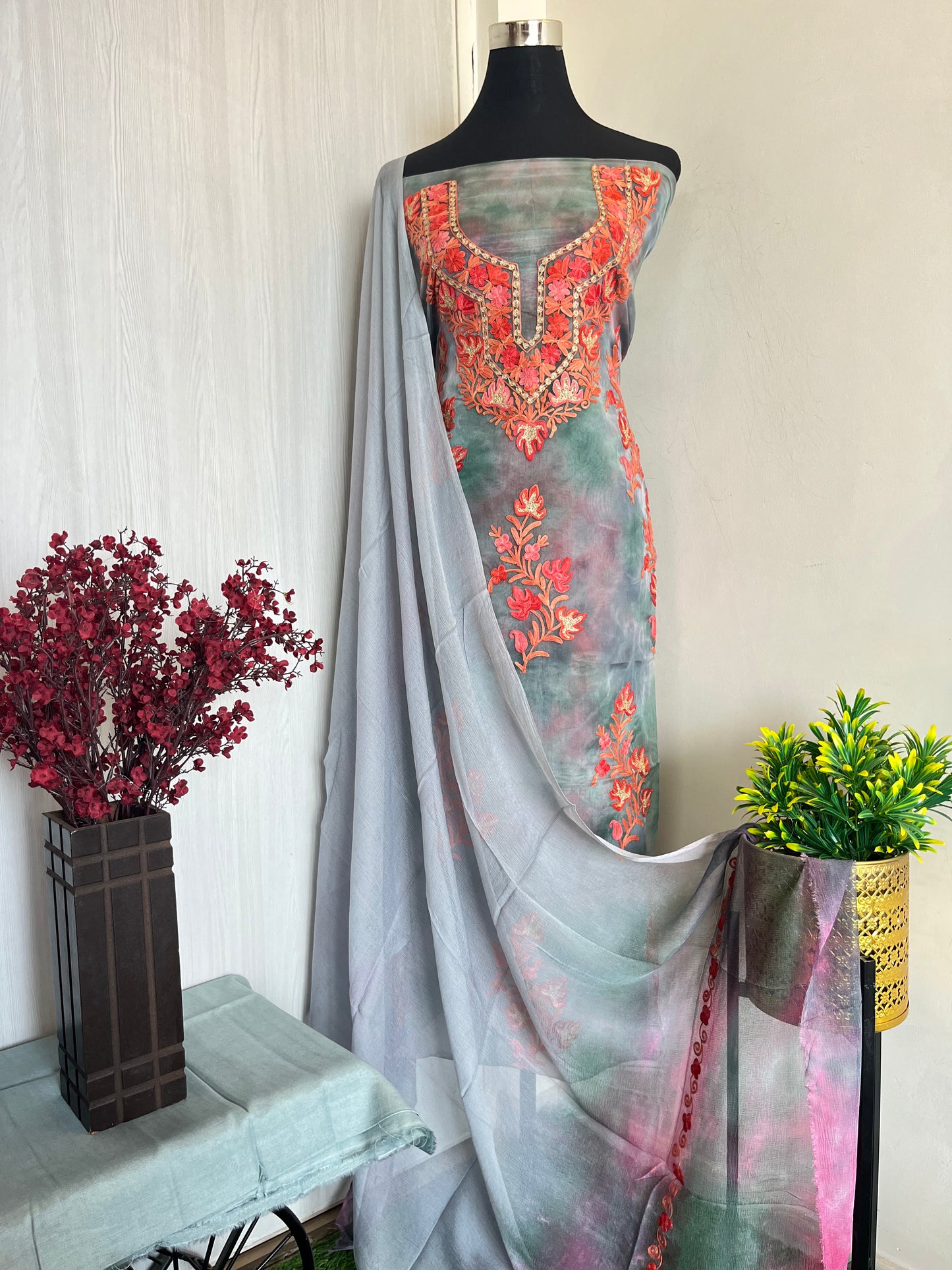 Tye-Dye Organza suit 3pc