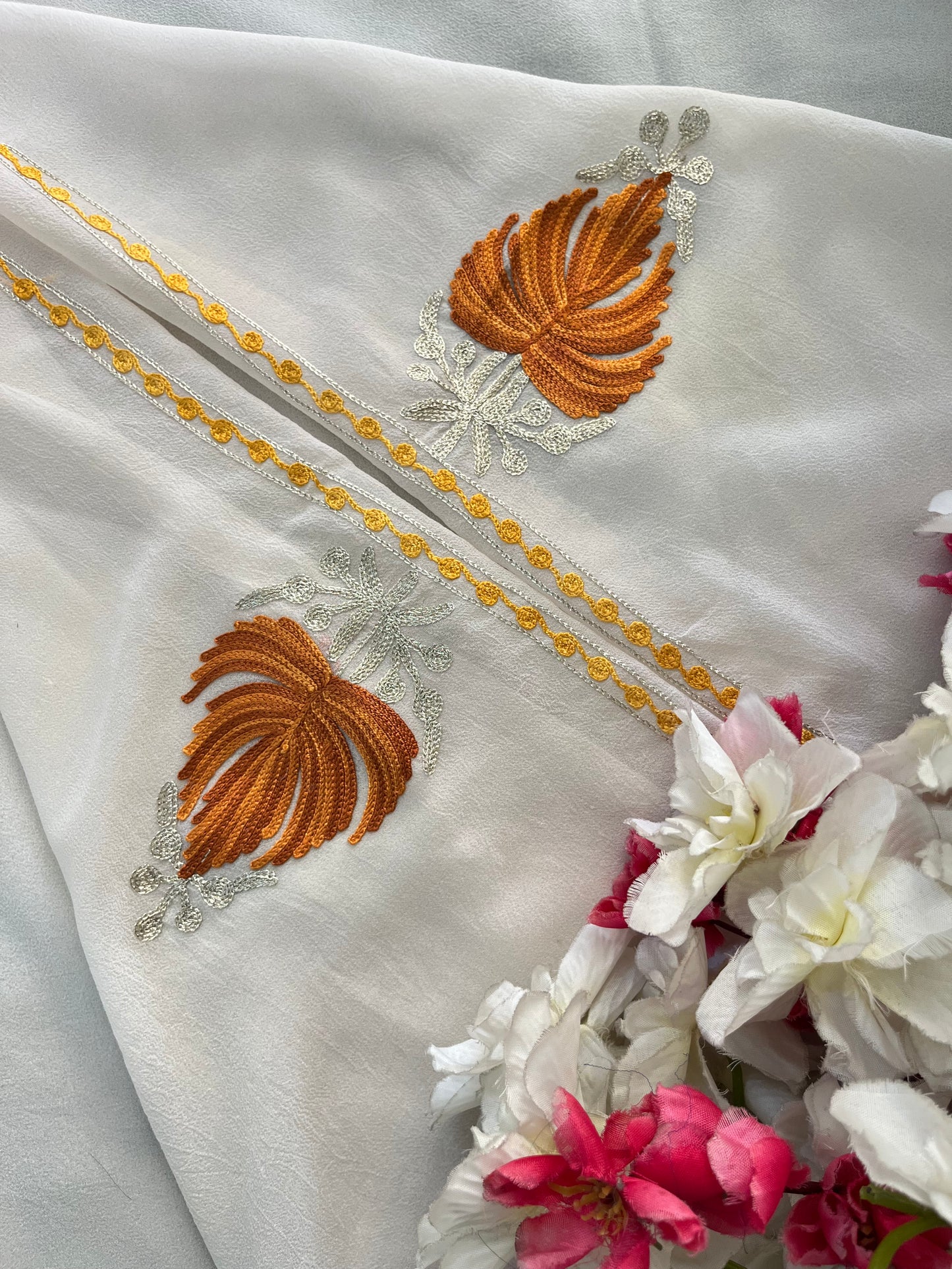 Georgette Unstitched Kashmiri Kurta