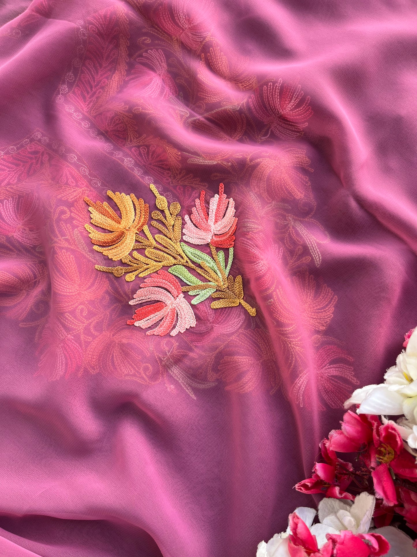 Georgette Unstitched Kashmiri Kurta