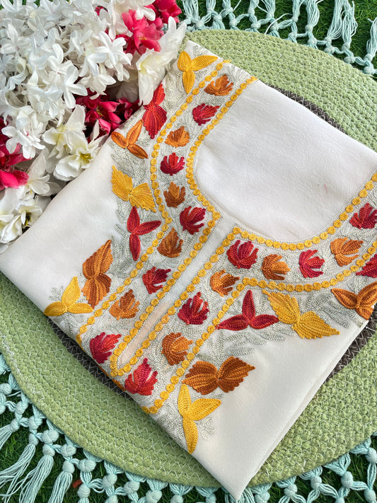 Georgette Unstitched Kashmiri Kurta