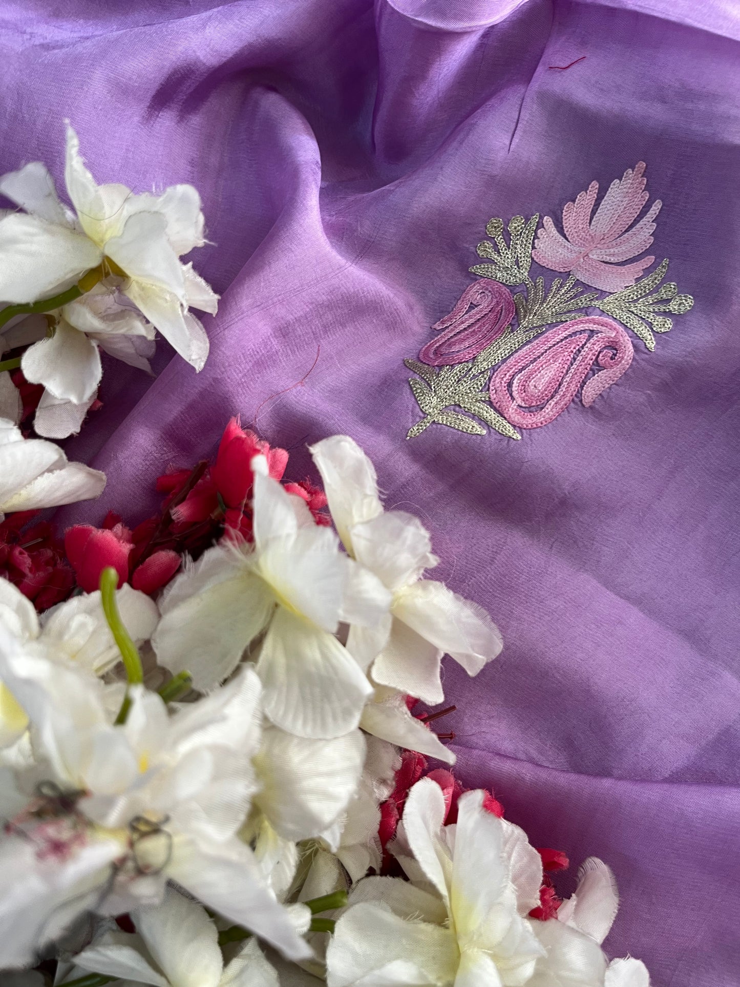 Sanam’ Silk Aari Embroidered Suit material
