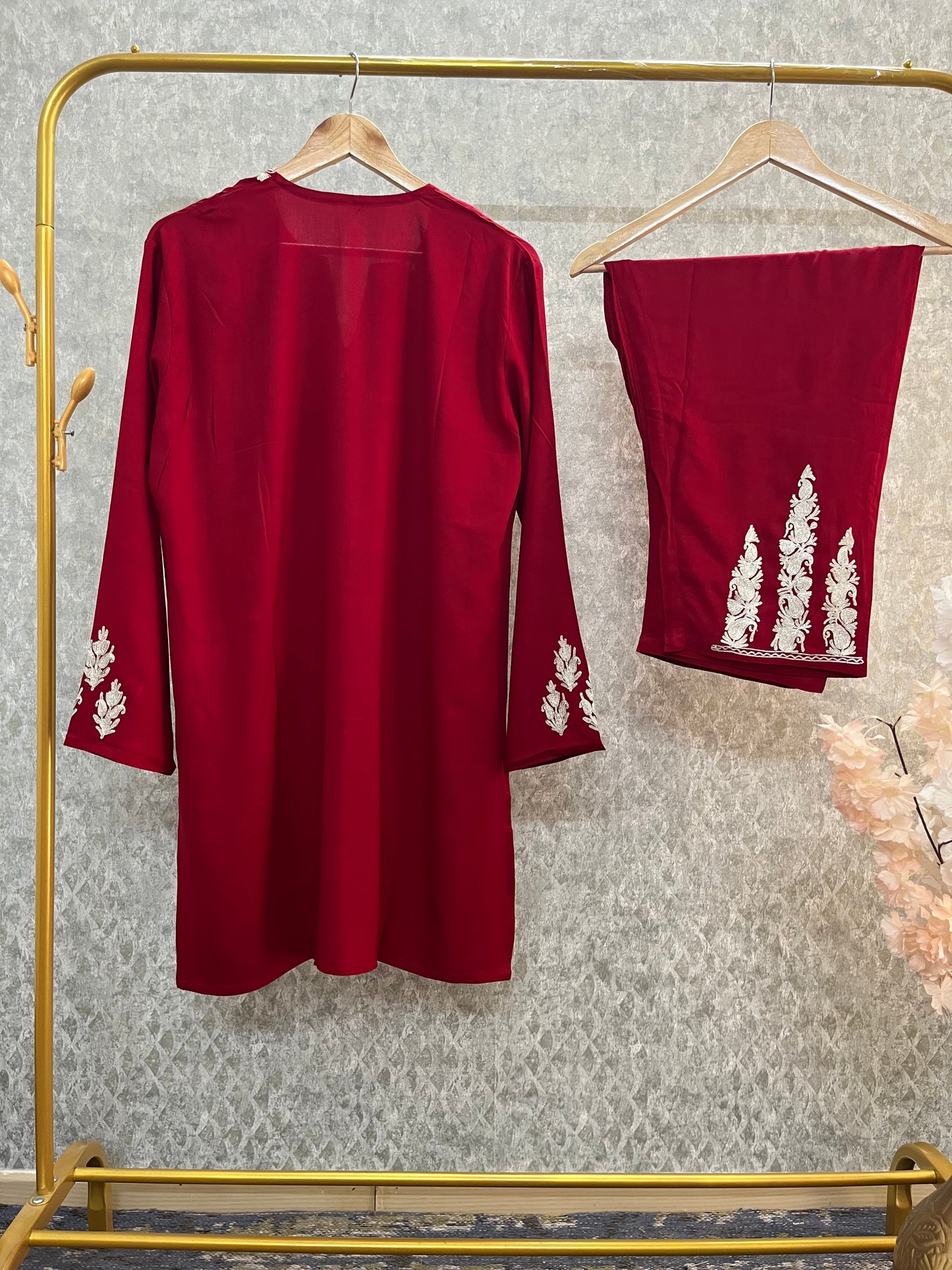 Maroon Cotton Cord Set (42)