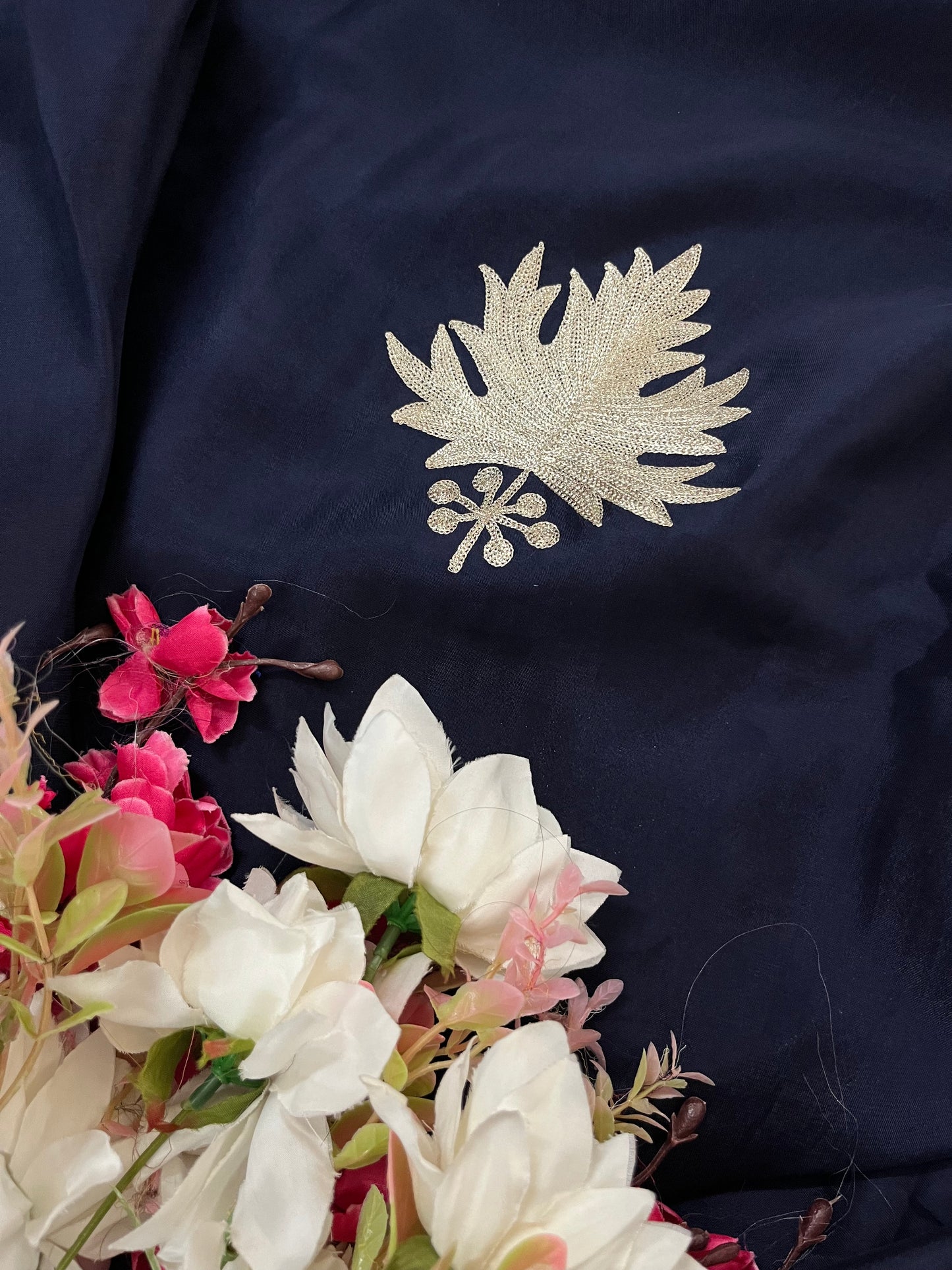 Navy Blue Sanam’ Tilla Kashmiri Silk Suit